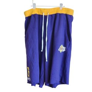Fanatics Los Angeles Lakers Lebron James #6 Purple Sweat Shorts Mens 2XLT NBA